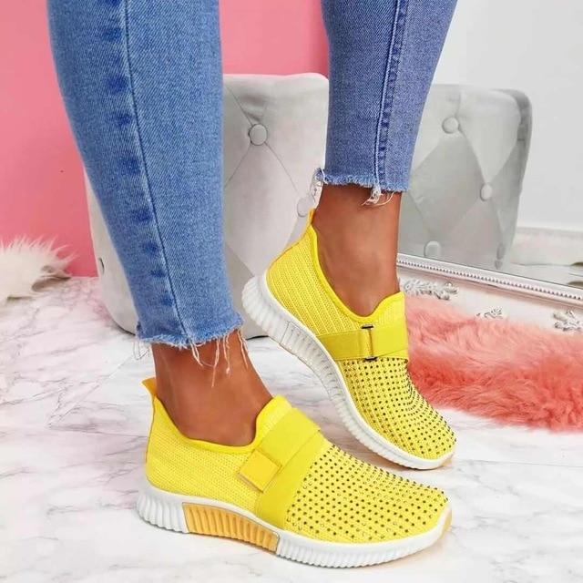 Dames Instapsneakers met Klittenbandsluiting – Comfortabele en Stijlvolle Sneakers voor een Betere Houding