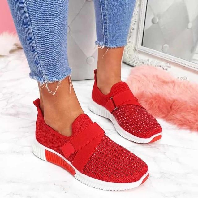 Dames Instapsneakers met Klittenbandsluiting – Comfortabele en Stijlvolle Sneakers voor een Betere Houding