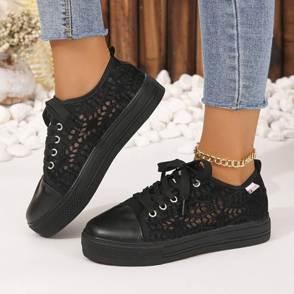 Elegante en Luchtige Kant Sneakers – Stijlvol en Comfortabel voor Elke Gelegenheid