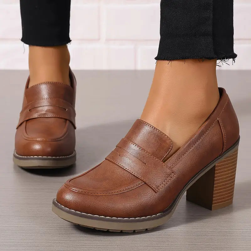 Elegante Vintage Hakken met Hoge Hak – Veelzijdige Dameschoenen