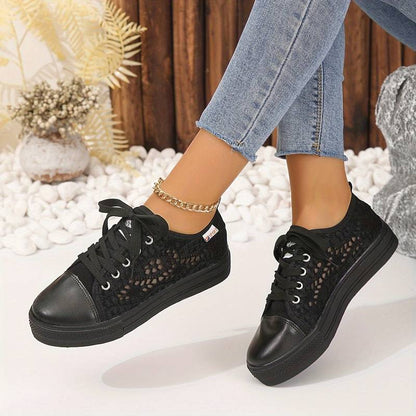 Elegante en Luchtige Kant Sneakers – Stijlvol en Comfortabel voor Elke Gelegenheid