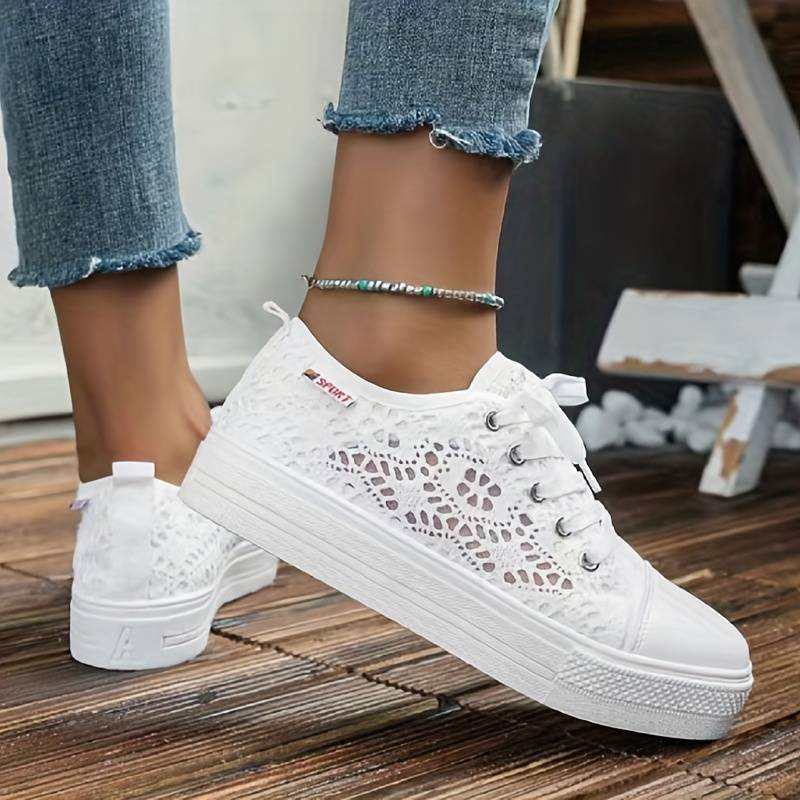 Elegante en Luchtige Kant Sneakers – Stijlvol en Comfortabel voor Elke Gelegenheid