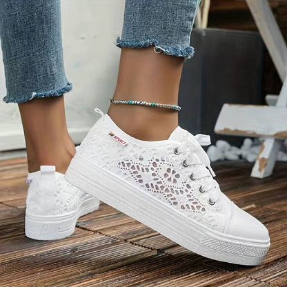 Elegante en Luchtige Kant Sneakers – Stijlvol en Comfortabel voor Elke Gelegenheid