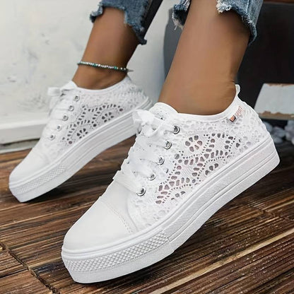 Elegante en Luchtige Kant Sneakers – Stijlvol en Comfortabel voor Elke Gelegenheid