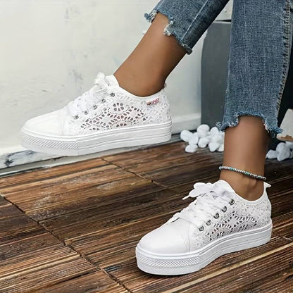 Elegante en Luchtige Kant Sneakers – Stijlvol en Comfortabel voor Elke Gelegenheid