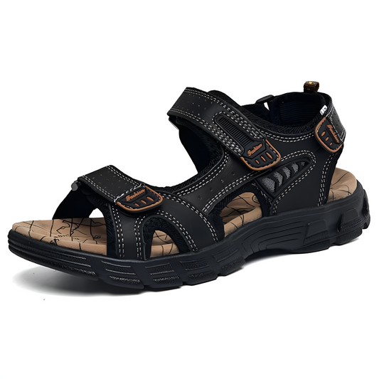 Leer Heren Sandalen met Versterkte Steun en Casual Ontwerp