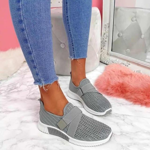 Dames Instapsneakers met Klittenbandsluiting – Comfortabele en Stijlvolle Sneakers voor een Betere Houding
