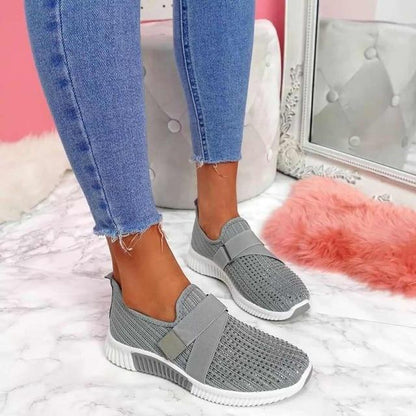 Dames Instapsneakers met Klittenbandsluiting – Comfortabele en Stijlvolle Sneakers voor een Betere Houding