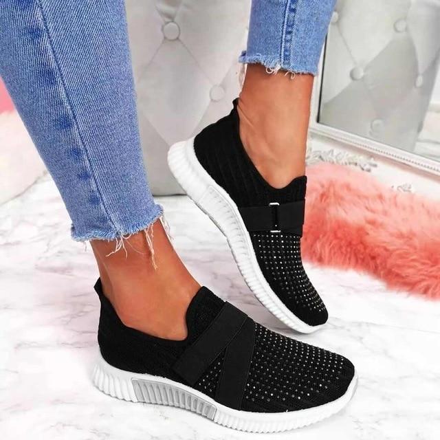 Dames Instapsneakers met Klittenbandsluiting – Comfortabele en Stijlvolle Sneakers voor een Betere Houding