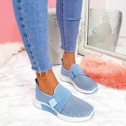 Dames Instapsneakers met Klittenbandsluiting – Comfortabele en Stijlvolle Sneakers voor een Betere Houding