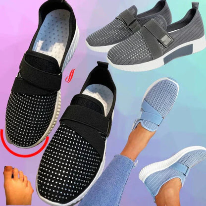 Dames Instapsneakers met Klittenbandsluiting – Comfortabele en Stijlvolle Sneakers voor een Betere Houding