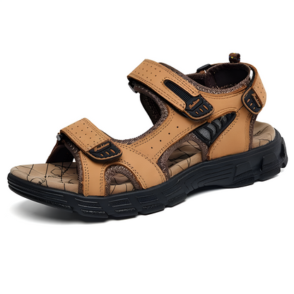 Leer Heren Sandalen met Versterkte Steun en Casual Ontwerp