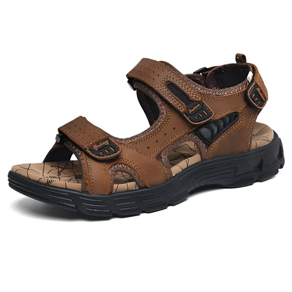 Leer Heren Sandalen met Versterkte Steun en Casual Ontwerp